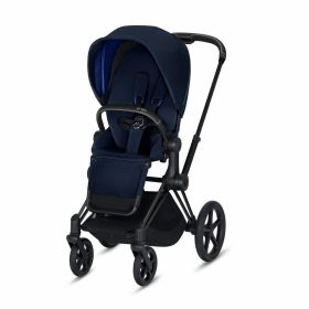 CYBEX ePriam 3-in-1 Travel System Matte with Black Details Baby Stroller â€“ Indigo Blue