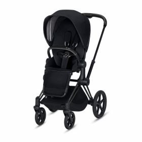 CYBEX ePriam 3-in-1 Travel System Matte with Black Details Baby Stroller â€“ Premium Black