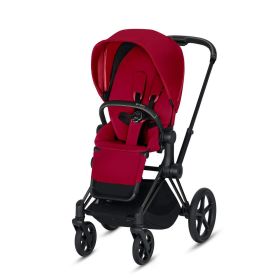 CYBEX ePriam 3-in-1 Travel System Matte with Black Details Baby Stroller â€“ True Red