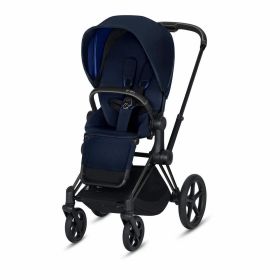 CYBEX Priam 3-in-1 Travel System Matte with Black Details Baby Stroller â€“ Indigo Blue