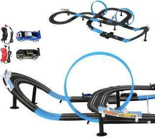 Bosonshop High-Speed Electric Powered Super Loop Speedway Slot Car Track Set with Two Cars for Dual Racing for Kids and Adult (28 ft)