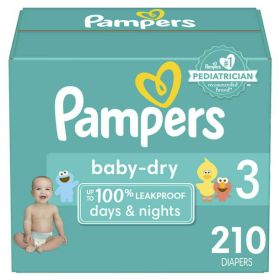 Pampers Baby-Dry Diapers Size 3, 210 Count