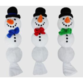 Multipet Holiday Snowman with Snowballs (Assorted Color) 11 inch